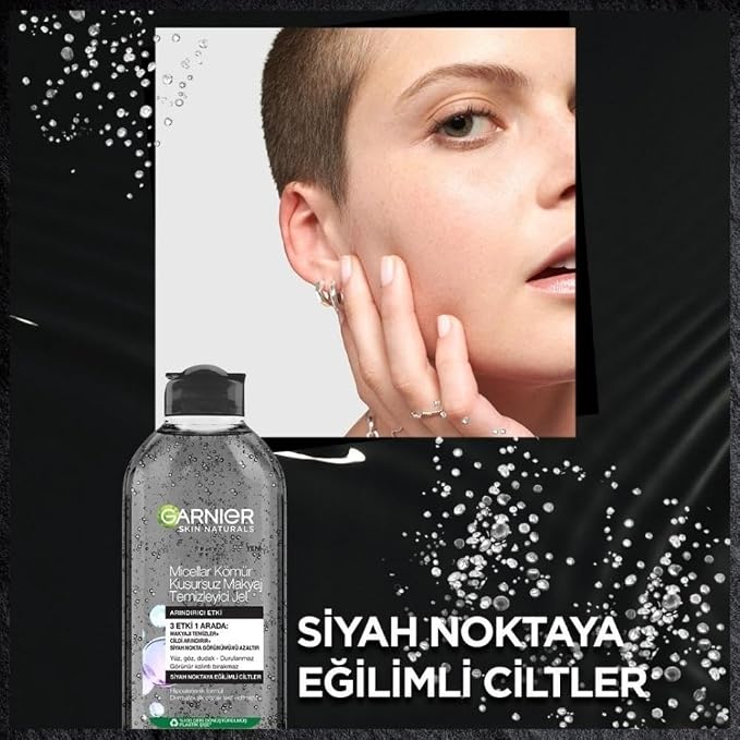ژل میسلار پاککننده آرایش گارنیر زغال 400 میلیلیتر | Garnier Micellar Charcoal Cleansing Gel - تصویر 2