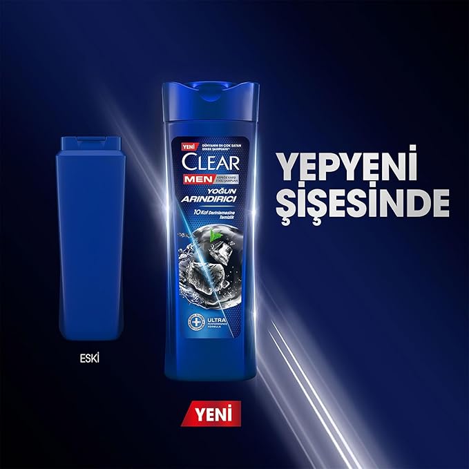 شامپو ضد شوره کلیر من مدل Yoğun Arındırıcı Kömür (زغال فعال) حجم 350 میلیلیتر | Clear Men - تصویر 3