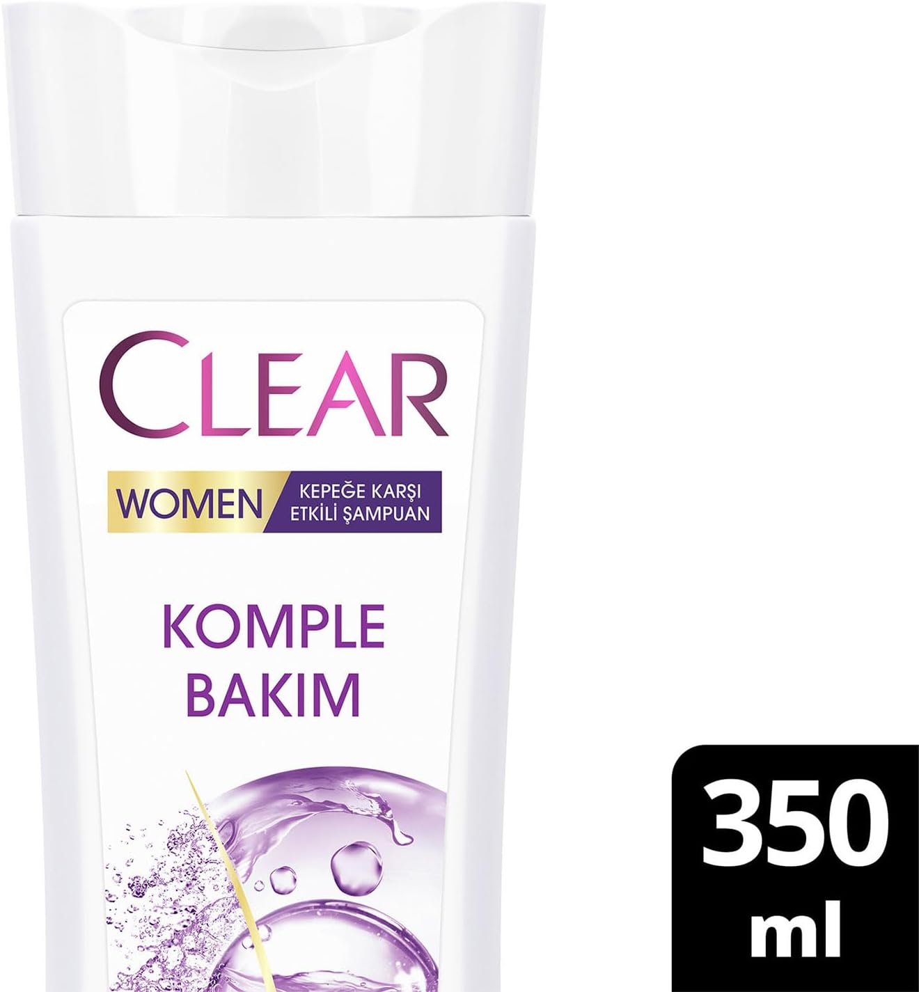 شامپو زنانه کلیر Komple Bakım با کمپلکس ویتامین ضد شوره 350 میلیلیتر | Clear Women Complete Care - تصویر 2
