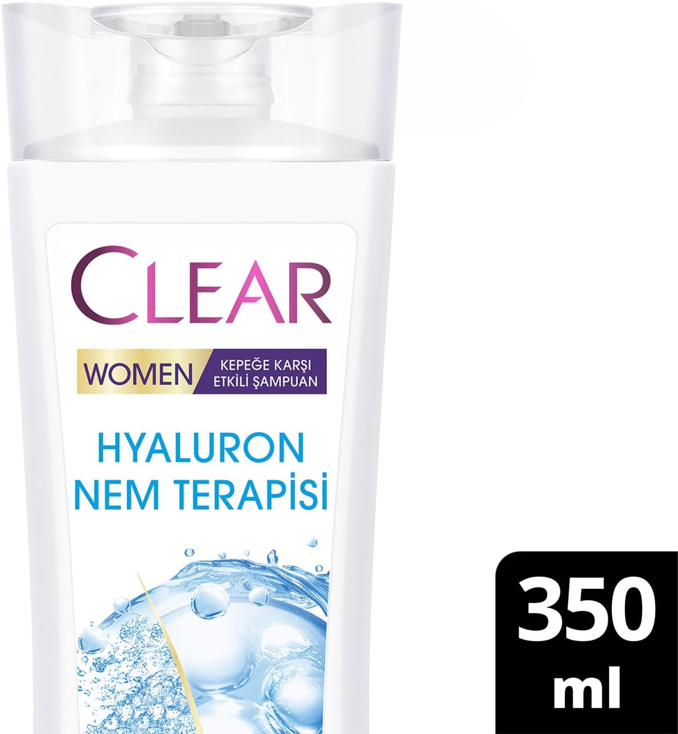 شامپو زنانه کلیر Hyaluron Nem Terapisi آبرسان و ضد شوره 350 میلیلیتر | Clear Women - تصویر 2