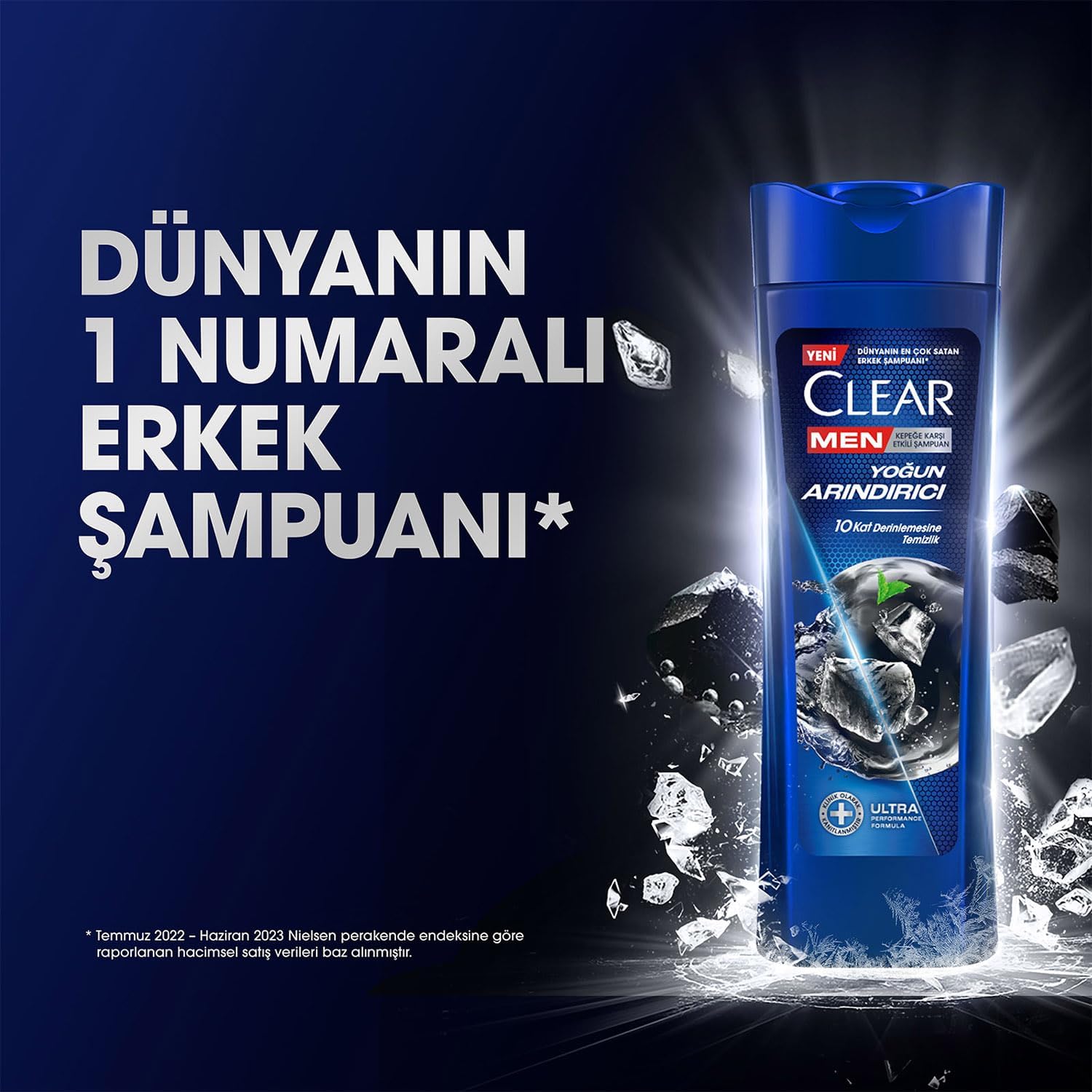 شامپو ضد شوره کلیر من مدل Yoğun Arındırıcı Kömür (زغال فعال) حجم 350 میلیلیتر | Clear Men - تصویر 7