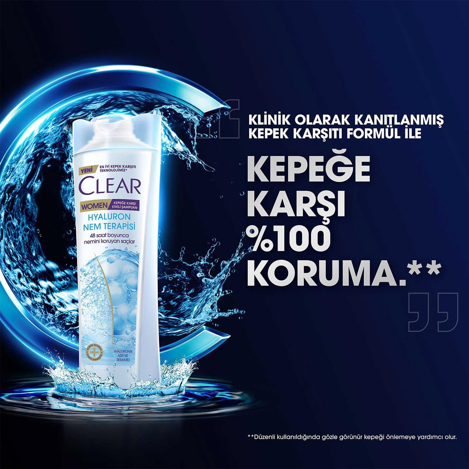 شامپو زنانه کلیر Hyaluron Nem Terapisi آبرسان و ضد شوره 350 میلیلیتر | Clear Women - تصویر 9