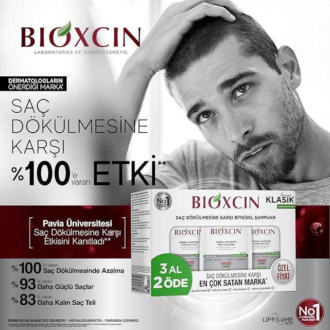 پک 3 عددی شامپو ضد ریزش بایوکسین Genesis مخصوص موهای چرب 300 میلیلیتر | Bioxcin Genesis - تصویر 3