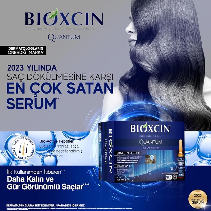 سرم آمپولی ضد ریزش مو بایوکسین Quantum 15×6 میلیلیتر | Bioxcin Quantum Serum - تصویر 5