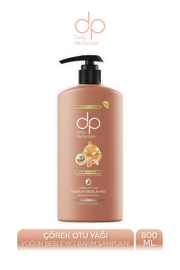 شامپو بدون سولفات روغن سیاه دانه دی پی دیلی پرفکشن 800 میلیلیتر | DP Daily Perfection Black Seed Oil Salt-Free Shampoo - تصویر 3