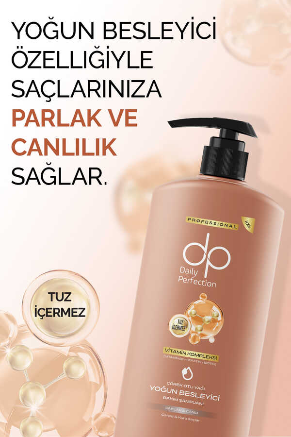 شامپو بدون سولفات روغن سیاه دانه دی پی دیلی پرفکشن 800 میلیلیتر | DP Daily Perfection Black Seed Oil Salt-Free Shampoo - تصویر 7